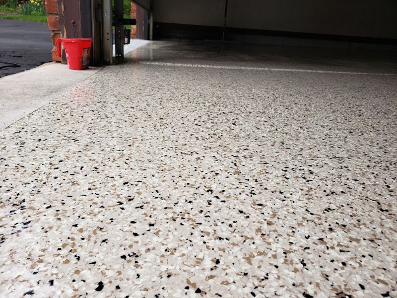 Speckled Garage Floor Painting in Raleigh, NC
