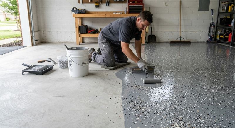 Garage Floor Staining in Winston Salem, NC